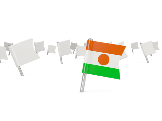 White flag pins. Download flag icon of Niger at PNG format