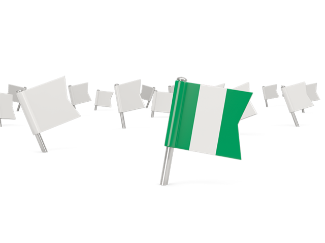 White flag pins. Download flag icon of Nigeria at PNG format