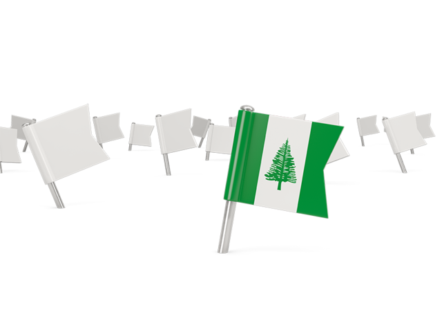 White flag pins. Download flag icon of Norfolk Island at PNG format