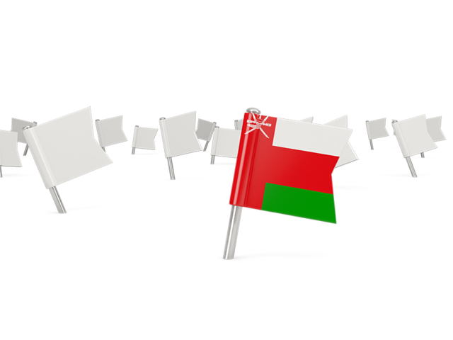 White flag pins. Download flag icon of Oman at PNG format