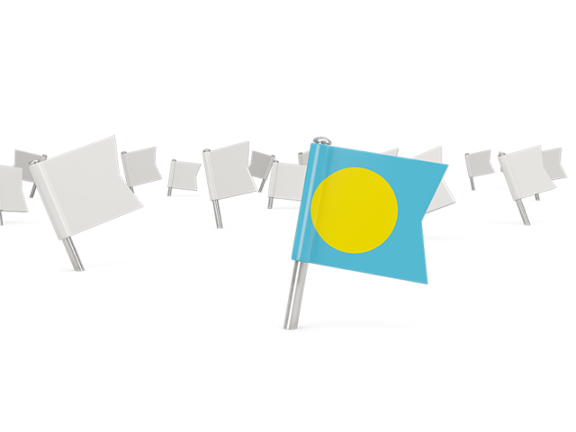 White flag pins. Download flag icon of Palau at PNG format