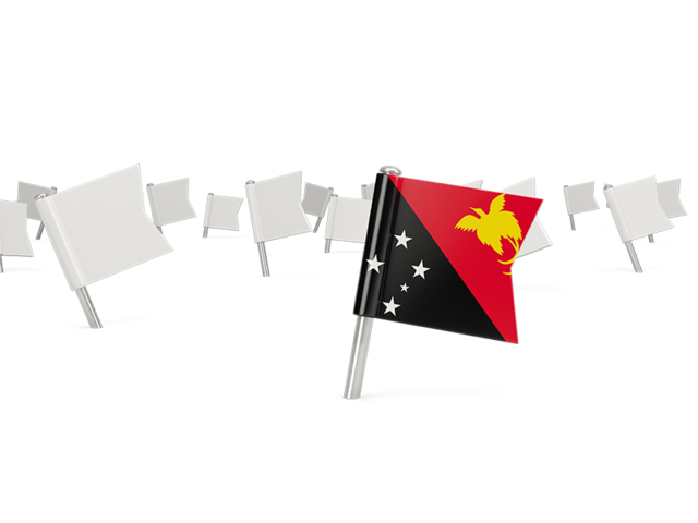 White flag pins. Download flag icon of Papua New Guinea at PNG format