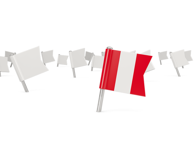 White flag pins. Download flag icon of Peru at PNG format