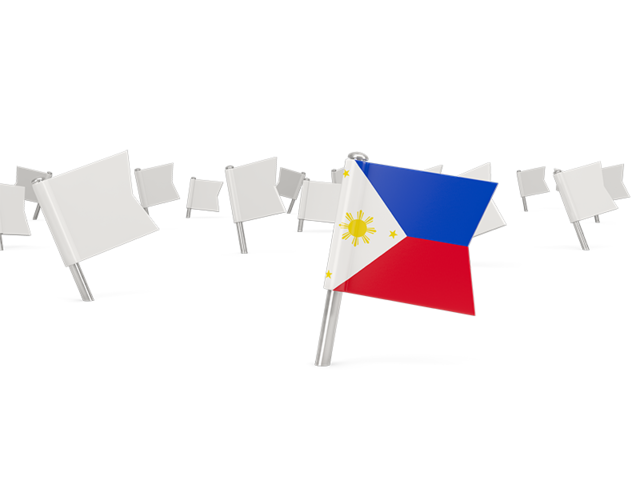 White flag pins. Download flag icon of Philippines at PNG format