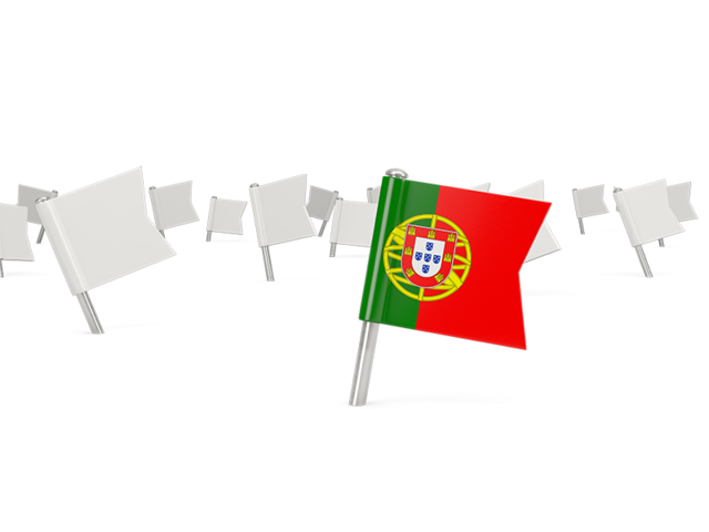 White flag pins. Download flag icon of Portugal at PNG format