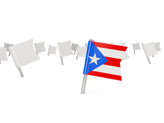 White flag pins. Download flag icon of Puerto Rico at PNG format