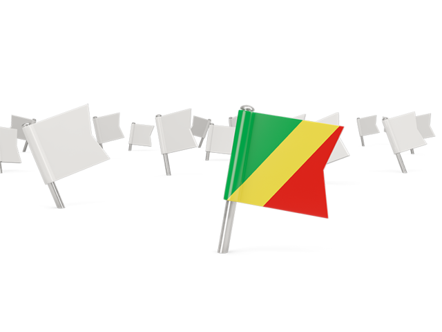 White flag pins. Download flag icon of Republic of the Congo at PNG format