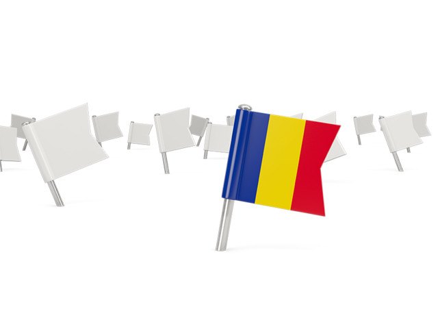 White flag pins. Download flag icon of Romania at PNG format