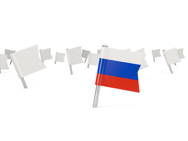 White flag pins. Download flag icon of Russia at PNG format