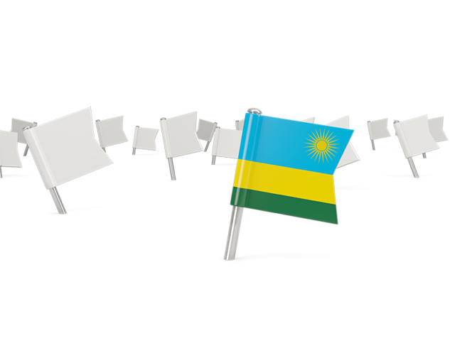 White flag pins. Download flag icon of Rwanda at PNG format