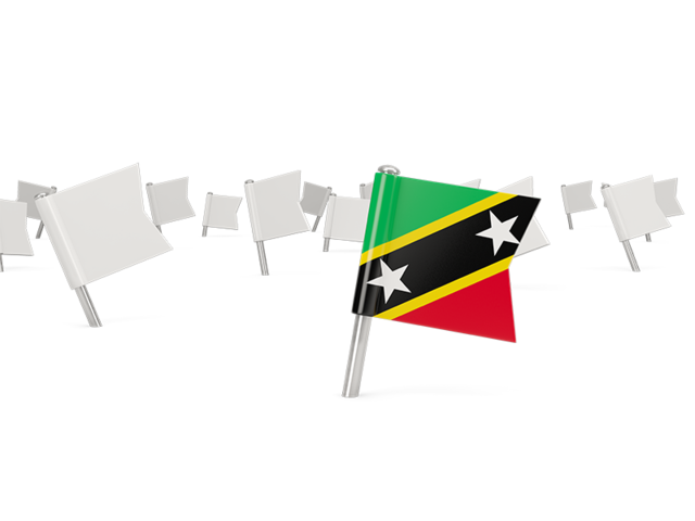 White flag pins. Download flag icon of Saint Kitts and Nevis at PNG format