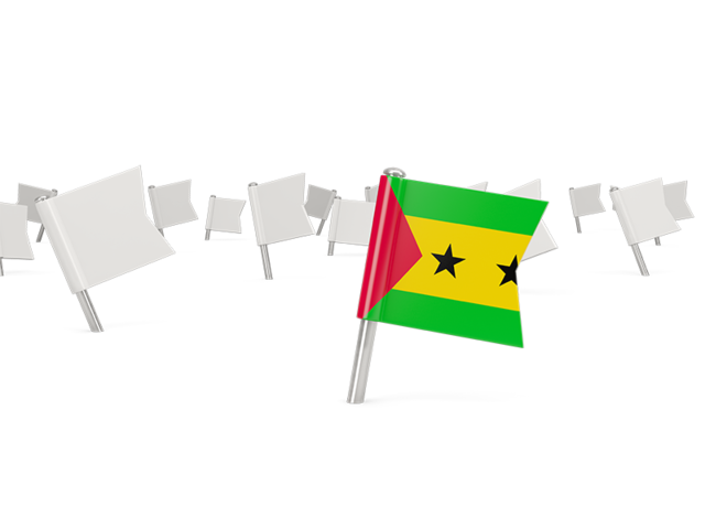 White flag pins. Download flag icon of Sao Tome and Principe at PNG format