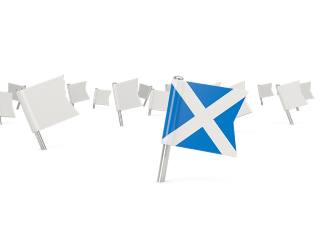 Белые флажки. Скачать флаг. Шотландия