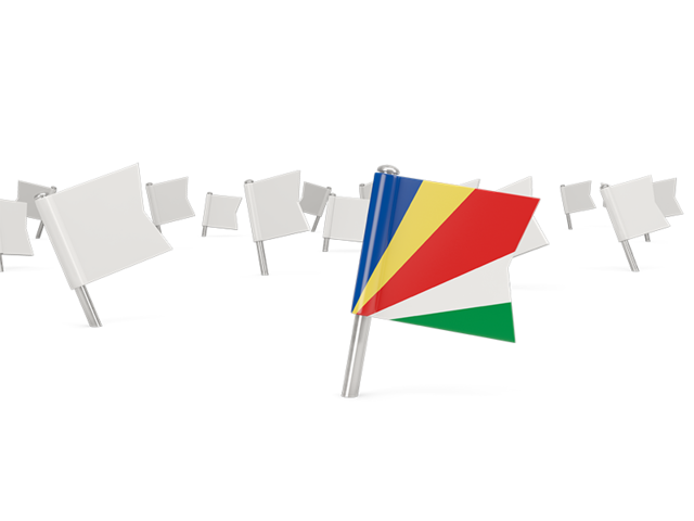 White flag pins. Download flag icon of Seychelles at PNG format