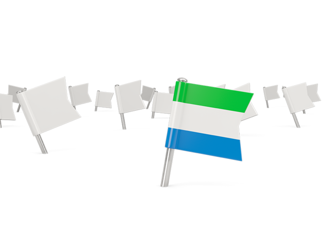 White flag pins. Download flag icon of Sierra Leone at PNG format