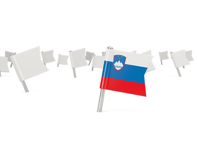 White flag pins. Download flag icon of Slovenia at PNG format