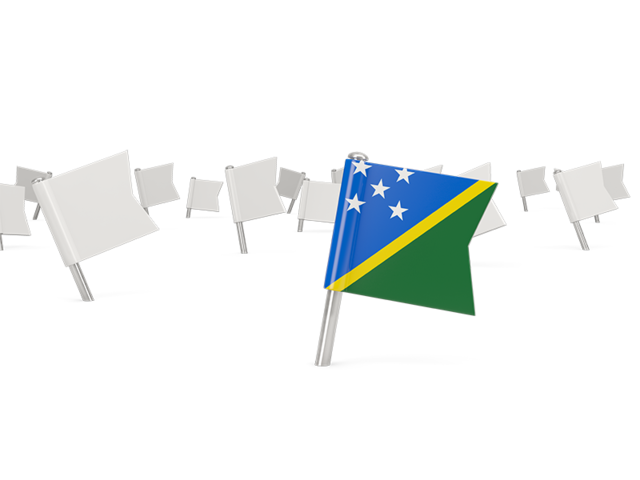 White flag pins. Download flag icon of Solomon Islands at PNG format