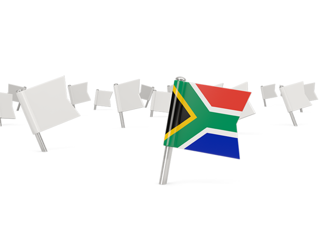 White flag pins. Download flag icon of South Africa at PNG format