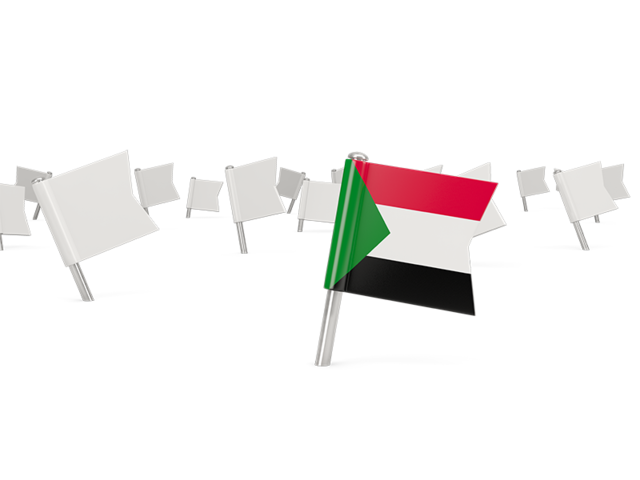 White flag pins. Download flag icon of Sudan at PNG format