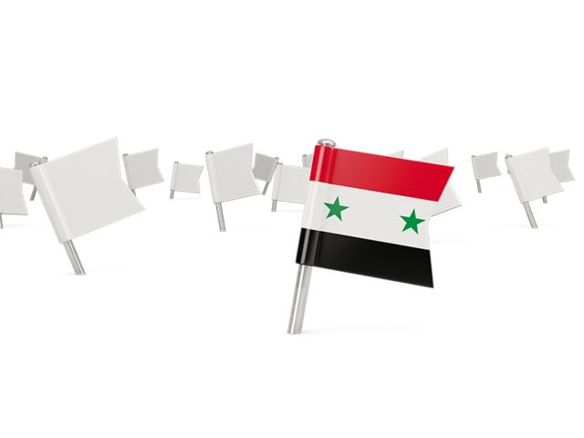 Белые флажки. Скачать флаг. Сирия