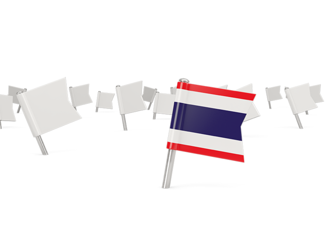 White flag pins. Download flag icon of Thailand at PNG format