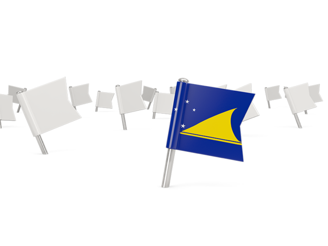 White flag pins. Download flag icon of Tokelau at PNG format
