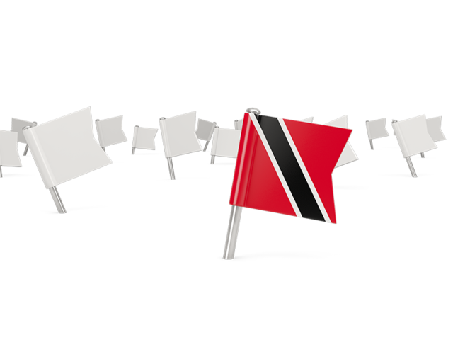 White flag pins. Download flag icon of Trinidad and Tobago at PNG format
