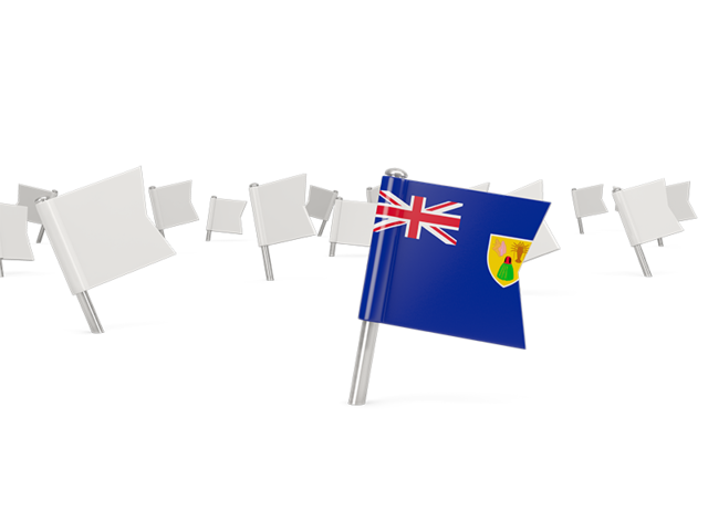 White flag pins. Download flag icon of Turks and Caicos Islands at PNG format