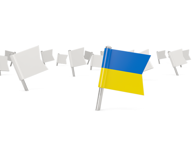 White flag pins. Download flag icon of Ukraine at PNG format