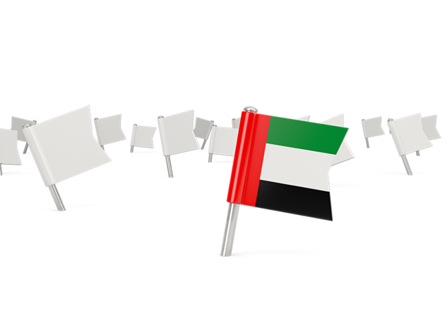 White flag pins. Download flag icon of United Arab Emirates at PNG format