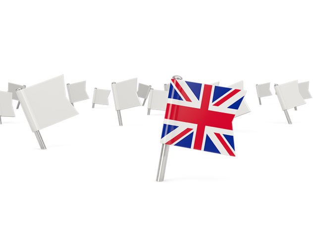 White flag pins. Download flag icon of United Kingdom at PNG format
