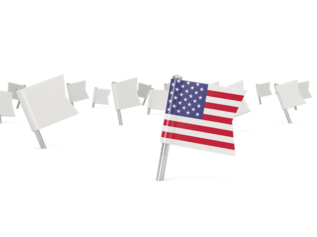 White flag pins. Download flag icon of United States of America at PNG format