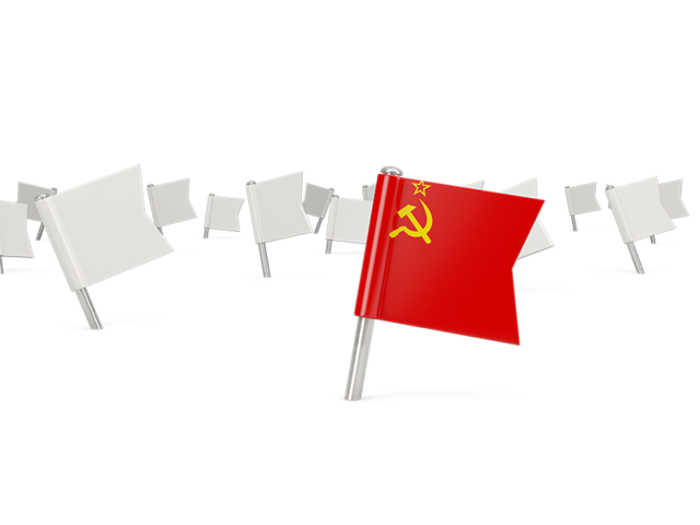 White flag pins. Download flag icon of Soviet Union at PNG format