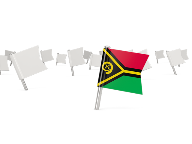 White flag pins. Download flag icon of Vanuatu at PNG format