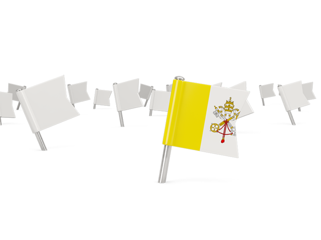 White flag pins. Download flag icon of Vatican City at PNG format