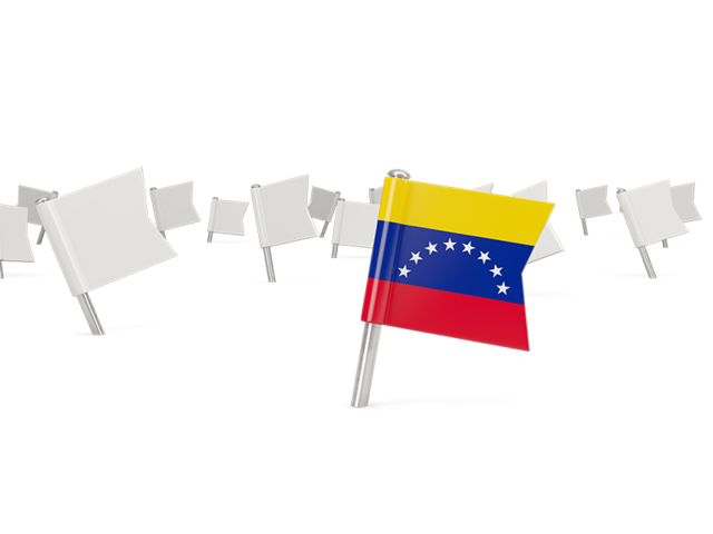 Белые флажки. Скачать флаг. Венесуэла