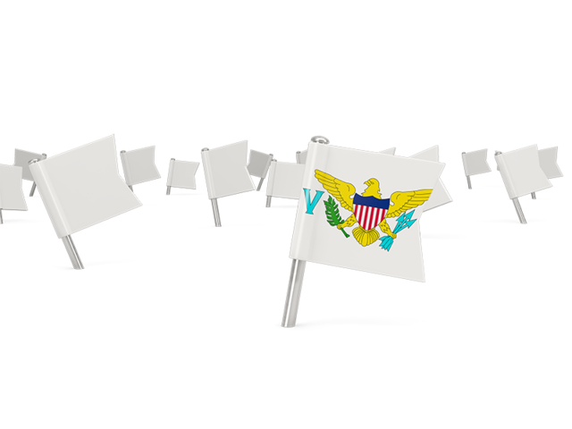 White flag pins. Download flag icon of Virgin Islands of the United States at PNG format
