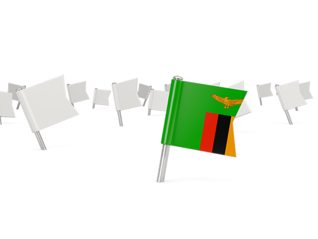 White flag pins. Download flag icon of Zambia at PNG format