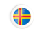 Aland Islands. White framed round button. Download icon.