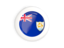 Anguilla. White framed round button. Download icon.