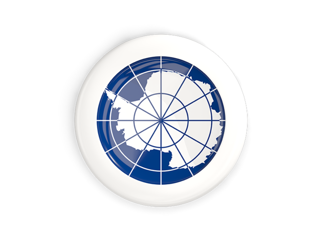 White framed round button. Download flag icon of Antarctica at PNG format
