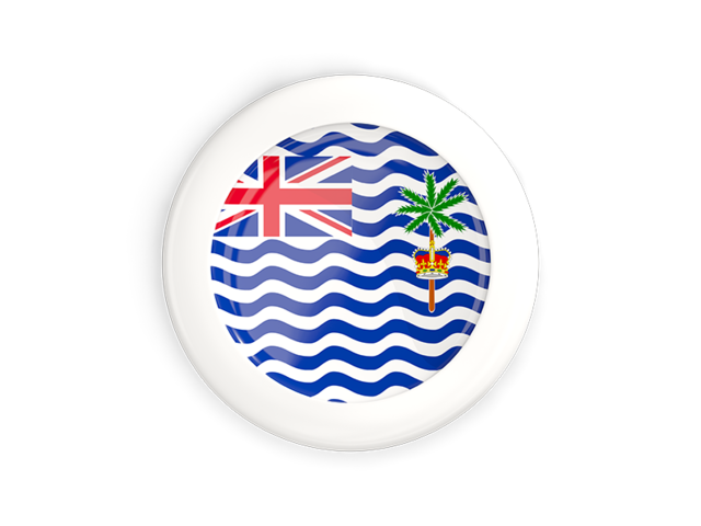 White framed round button. Download flag icon of British Indian Ocean Territory at PNG format
