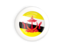 Brunei. White framed round button. Download icon.