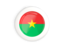 Burkina Faso. White framed round button. Download icon.