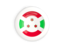 Burundi. White framed round button. Download icon.