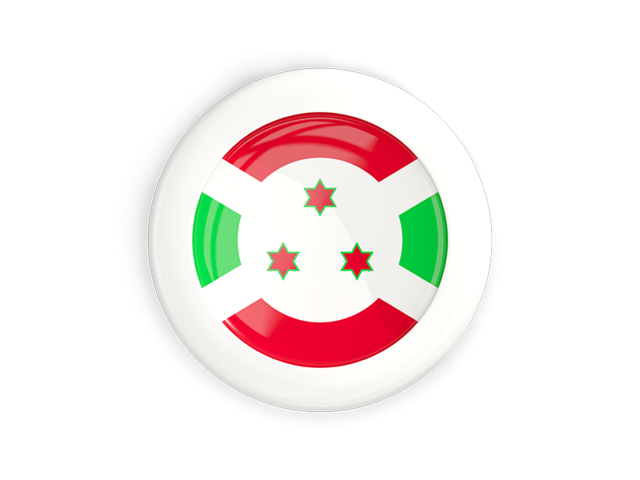 White framed round button. Download flag icon of Burundi at PNG format