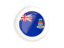 Cayman Islands. White framed round button. Download icon.