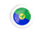 Christmas Island. White framed round button. Download icon.