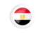 Egypt. White framed round button. Download icon.