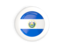El Salvador. White framed round button. Download icon.
